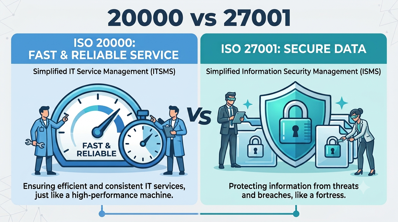 ISO 20000 vs ISO 27001: Understanding IT Service Management vs Information Security
